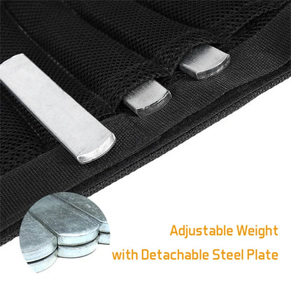 15-50kg Adjustable Weight Vest Weighted Fitness Training Set With Steel Plate Weighted Bracelet Ankle Bodybuilding Accessories