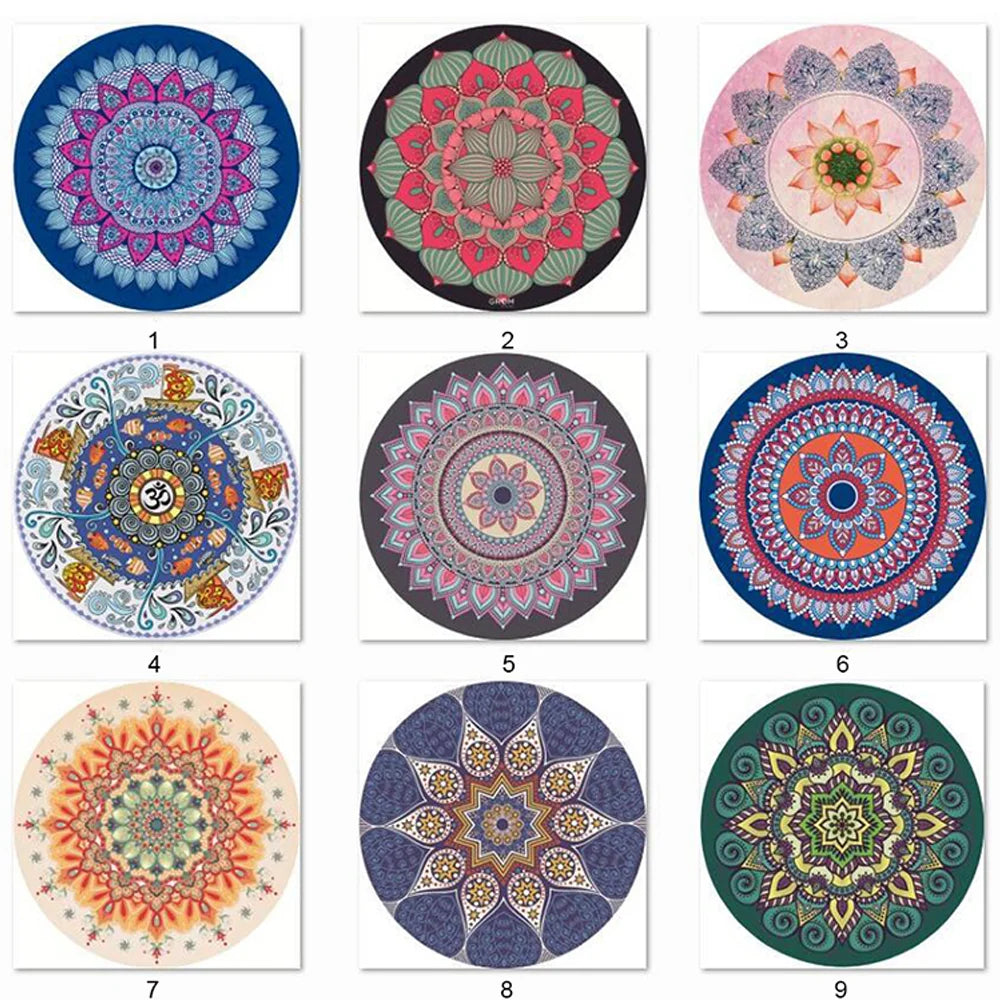 eco friendly round yoga mat custom circle yoga meditation mat