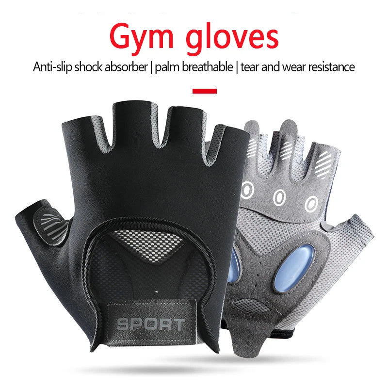 1 Pair Gym Body Building Training Fitness Gloves Sports Weight Lifting Exercise Slip-Resistant Gloves For Women Men Yoga Gloves