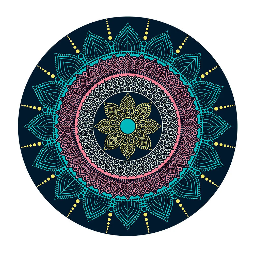 eco friendly round yoga mat custom circle yoga meditation mat