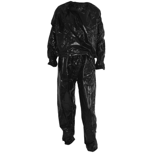 A98U Heavy Duty Fitness Weight Loss Sweat Sauna Suit Exercise Gym Anti-Rip Black XL